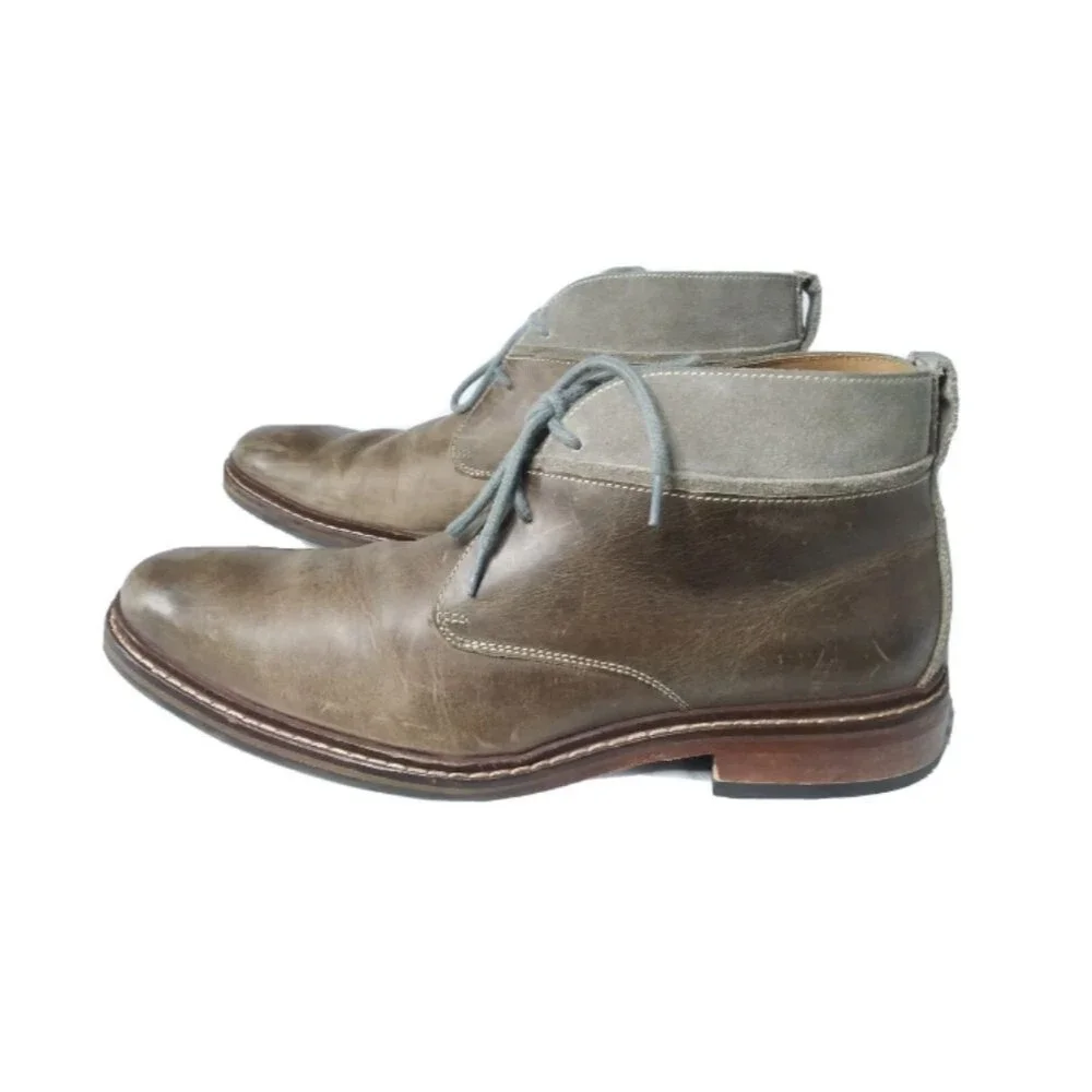 Cole Haan Chukka Boots Men's Size 9 Benton Welt Brown Leather Suede Retail $275
